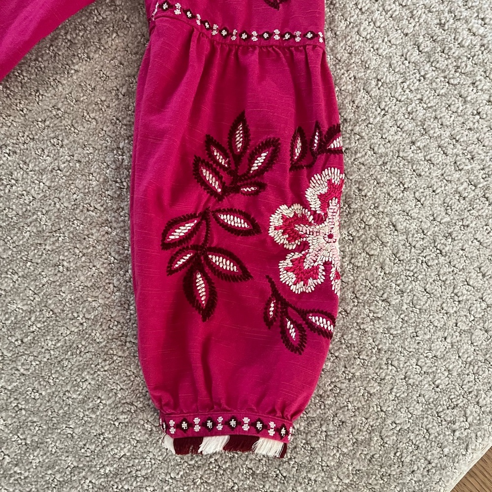 Tory Burch Fuchsia Embroidered Blouse - Picture 9 of 12